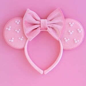 Pink Minnie Ears with Pearls